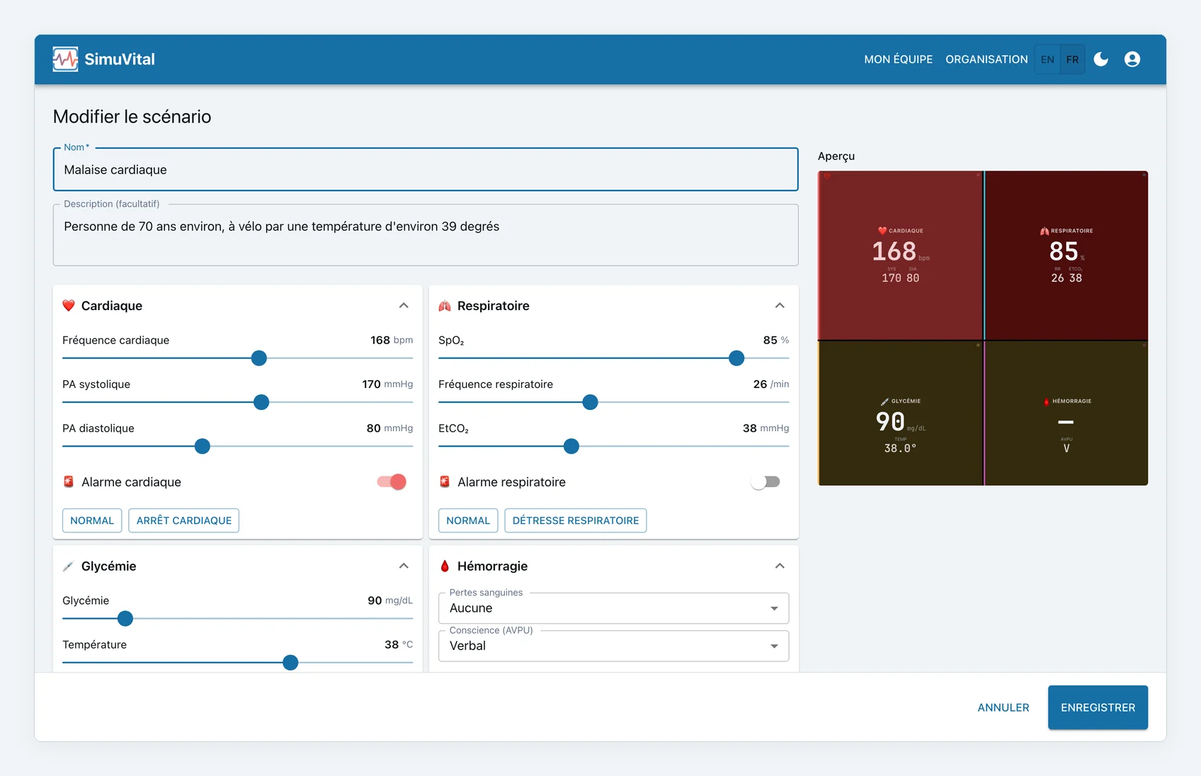 Scenario editor